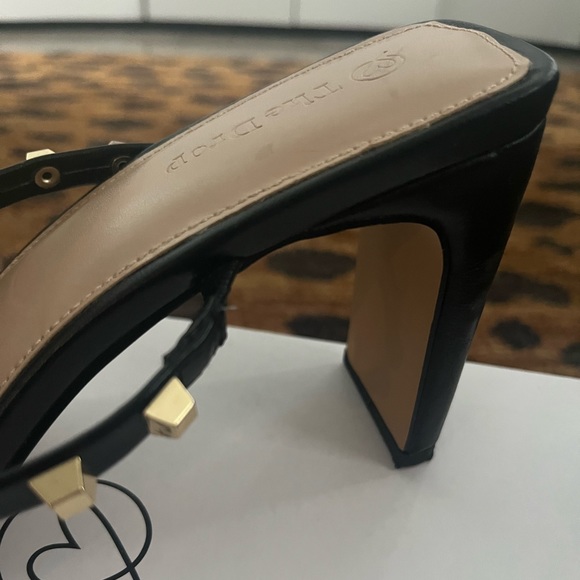 Amazon The Drop Avery Square Toe Two Strap High Heeled Sandal Size 9.5 - Picture 7 of 14